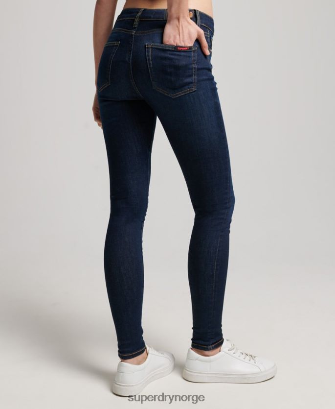 Superdry mørke blå klær 86P46D3877 organisk bomull vintage mellomhøye skinny-jeans kvinner
