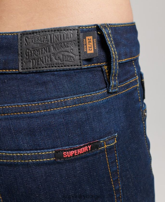 Superdry mørke blå klær 86P46D3877 organisk bomull vintage mellomhøye skinny-jeans kvinner