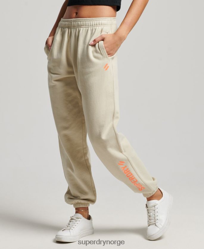 Superdry beige klær 86P46D3902 kjernesport joggere kvinner