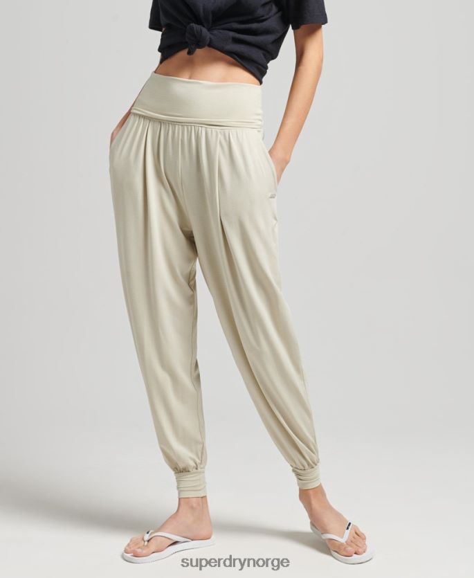 Superdry beige klær 86P46D3946 studio hareem joggere kvinner