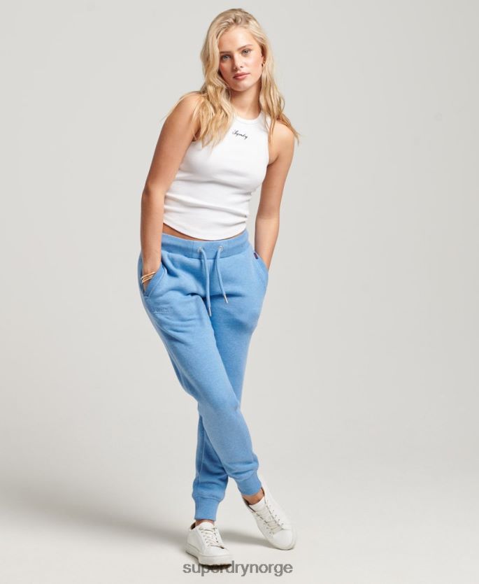 Superdry blå klær 86P46D2265 vintage logobroderte joggebukser kvinner
