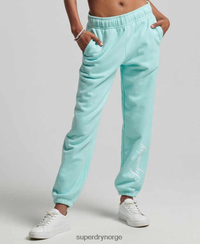 Superdry blå klær 86P46D6591 manus grafiske kjæreste joggere kvinner
