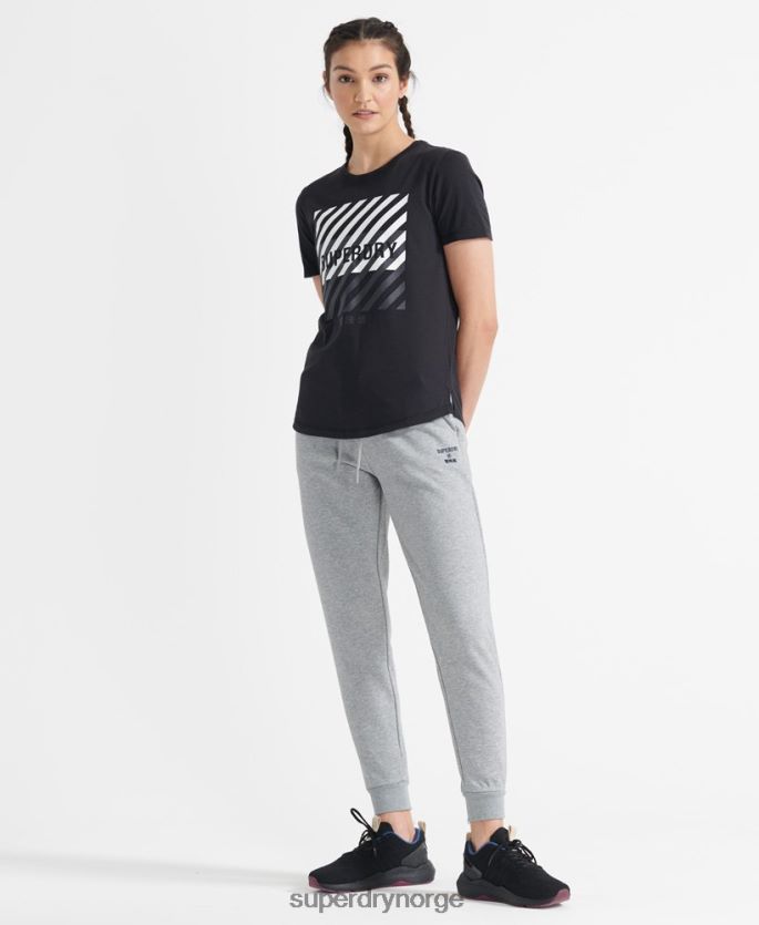 Superdry grå klær 86P46D3933 trene kjernesport joggere kvinner