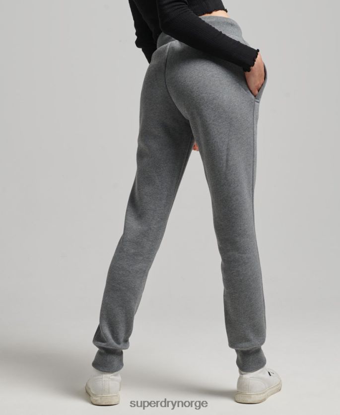 Superdry grå klær 86P46D6675 essensielle joggebukser med logo i økologisk bomull kvinner