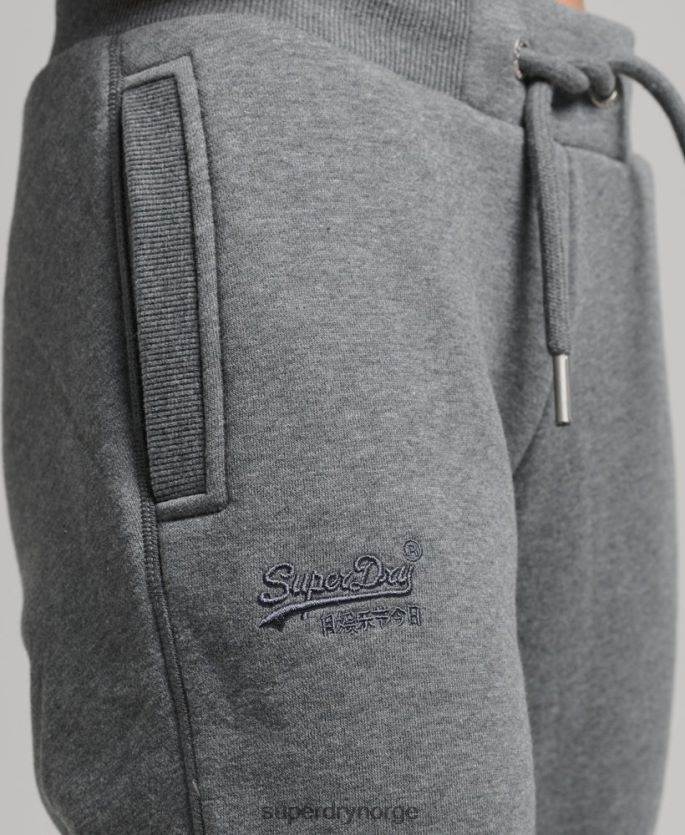Superdry grå klær 86P46D6675 essensielle joggebukser med logo i økologisk bomull kvinner