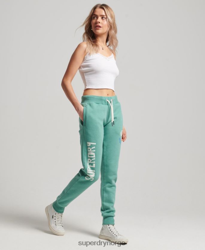 Superdry grønn klær 86P46D2269 vintage cali utskårne joggere kvinner