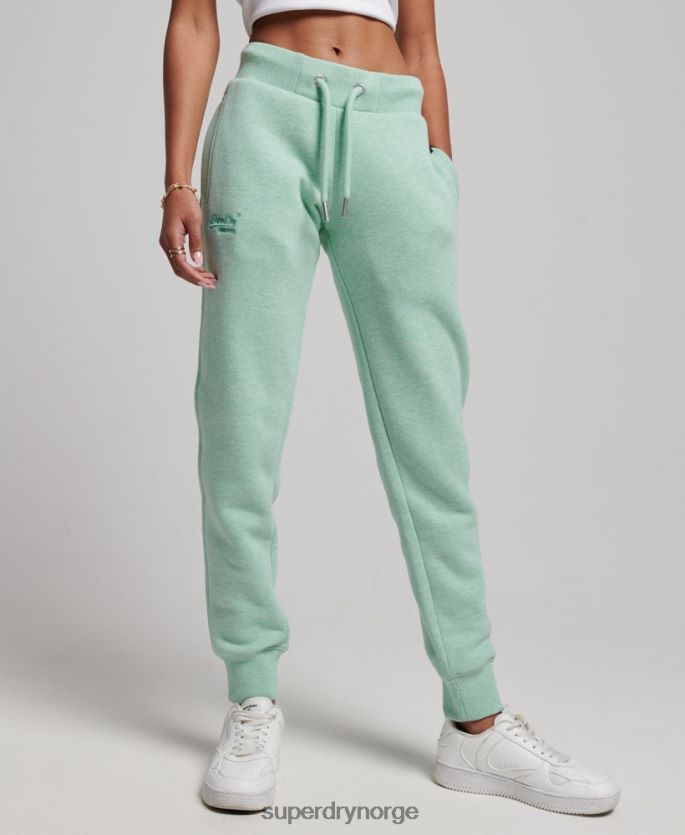 Superdry grønn klær 86P46D3925 vintage logobroderte joggebukser kvinner