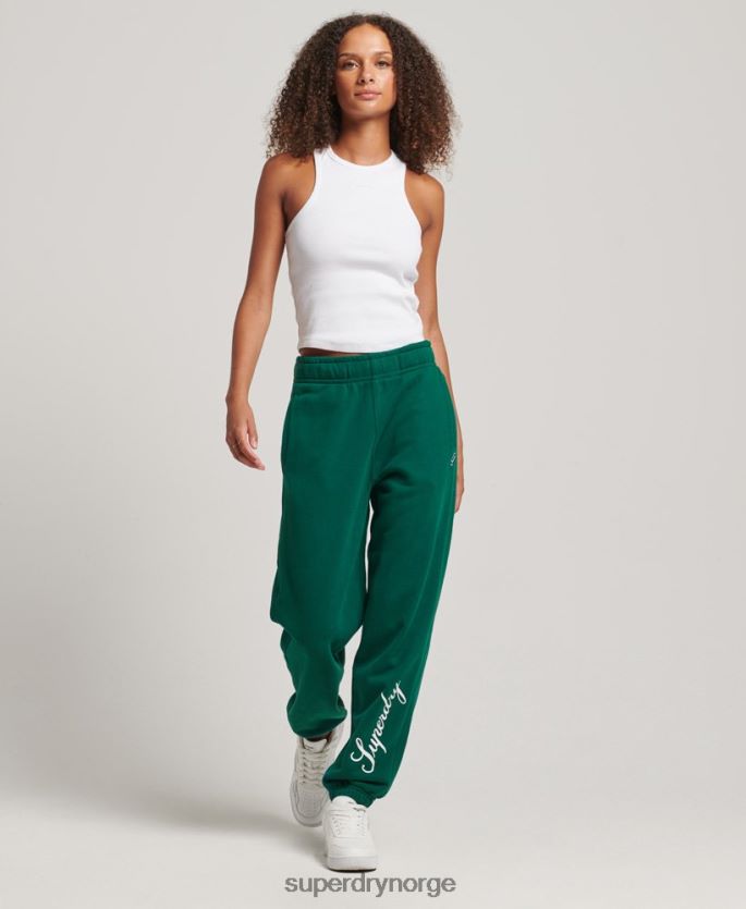 Superdry grønn klær 86P46D6685 manus grafiske kjæreste joggere kvinner