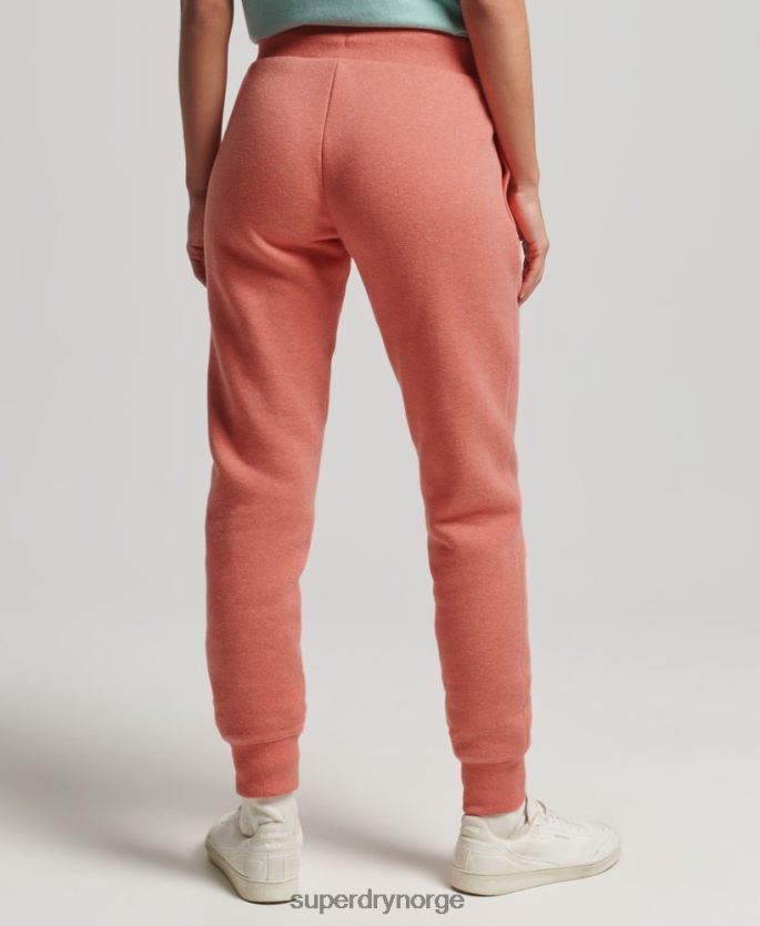 Superdry korall klær 86P46D6580 vintage logobroderte joggebukser i økologisk bomull kvinner