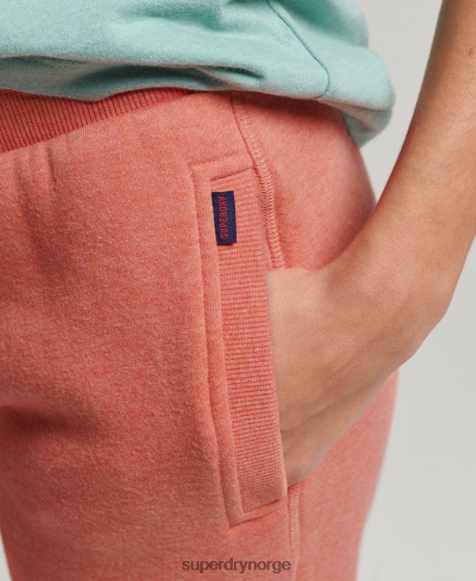 Superdry korall klær 86P46D6580 vintage logobroderte joggebukser i økologisk bomull kvinner