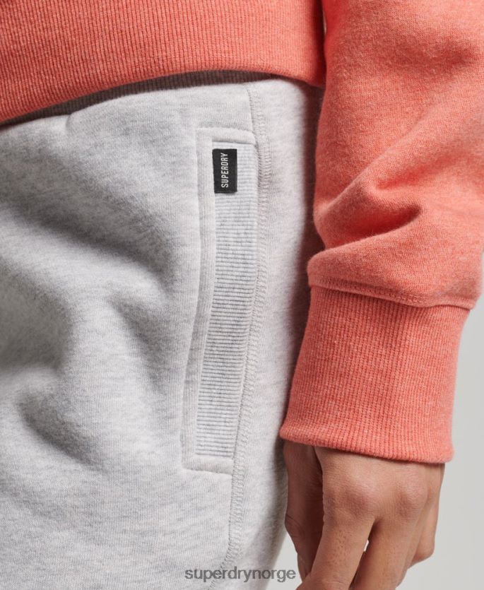 Superdry lysegrå klær 86P46D3924 vintage logobroderte joggebukser i økologisk bomull kvinner