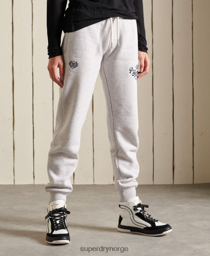 Superdry lysegrå klær 86P46D6613 stolthet i håndverksjoggere kvinner