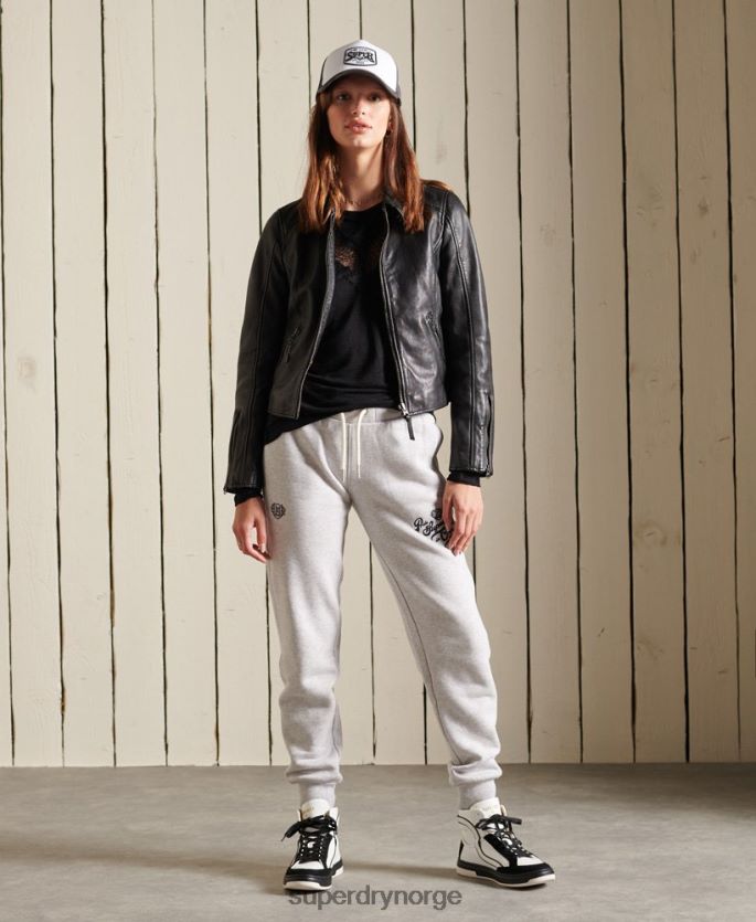 Superdry lysegrå klær 86P46D6613 stolthet i håndverksjoggere kvinner