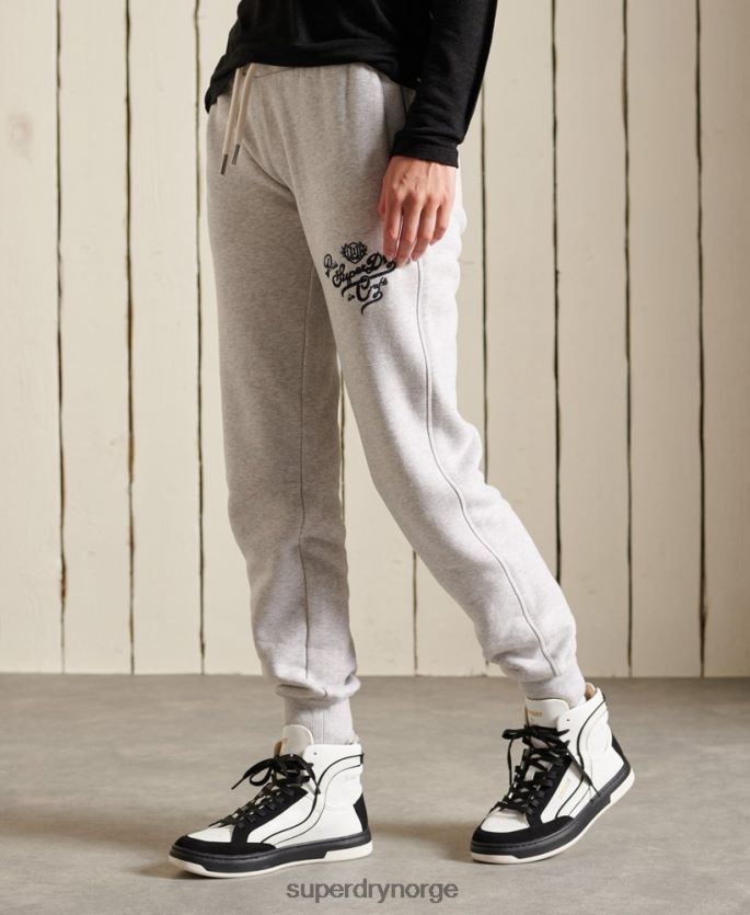 Superdry lysegrå klær 86P46D6613 stolthet i håndverksjoggere kvinner
