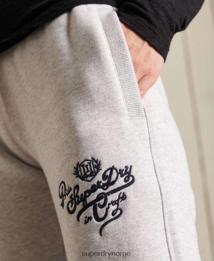 Superdry lysegrå klær 86P46D6613 stolthet i håndverksjoggere kvinner