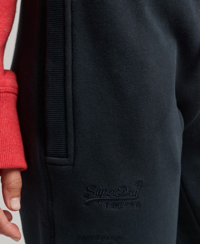Superdry marinen klær 86P46D6640 vintage logobroderte joggebukser i økologisk bomull kvinner