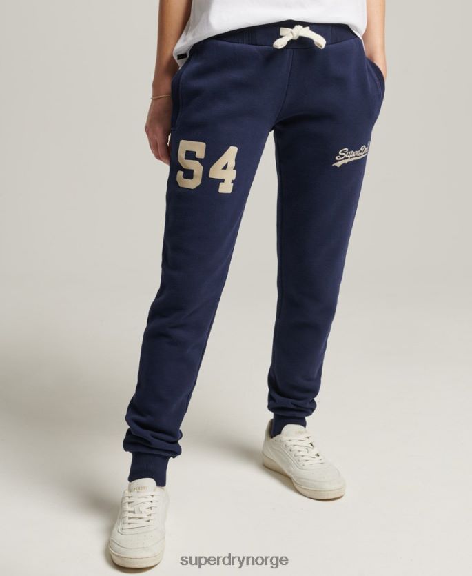 Superdry marinen klær 86P46D6655 college joggere med vintage logo kvinner