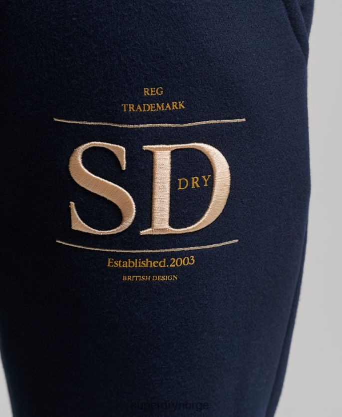 Superdry marinen klær 86P46D6740 luksuriøse joggebukser med brodert logo kvinner