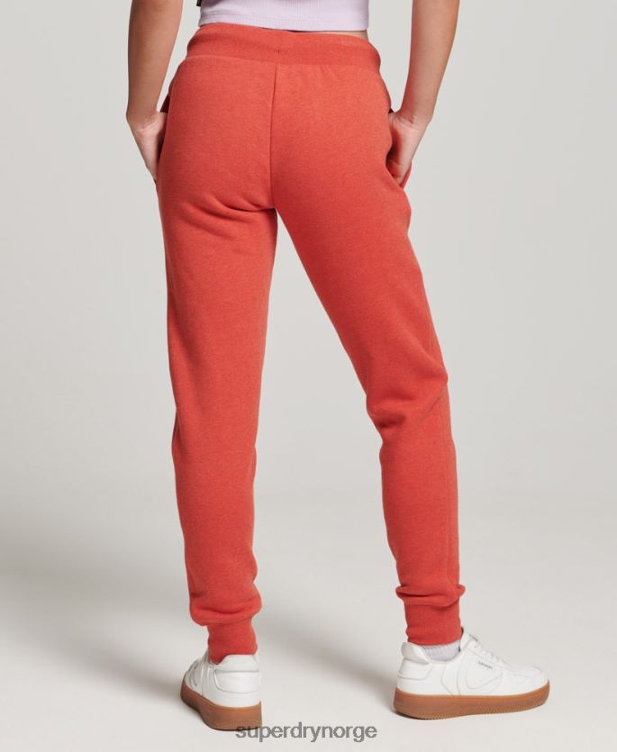 Superdry oransje klær 86P46D6537 essensielle joggebukser med logo i økologisk bomull kvinner