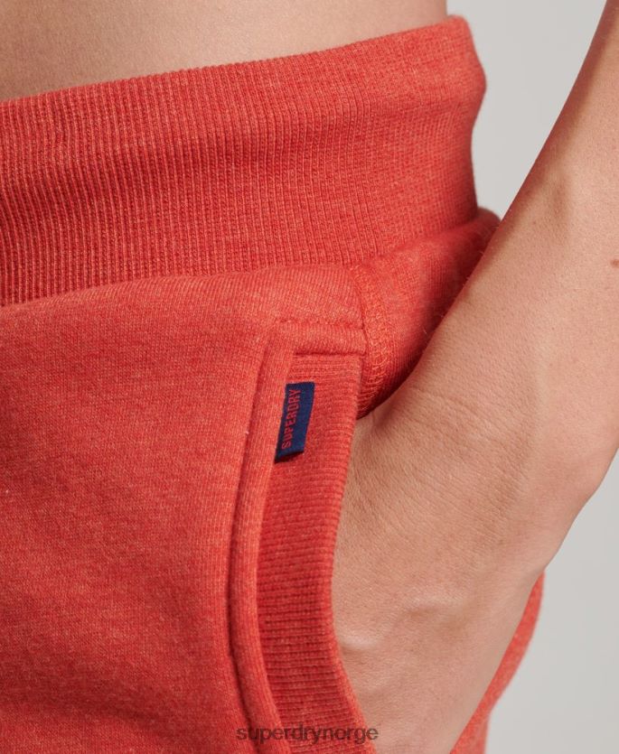 Superdry oransje klær 86P46D6537 essensielle joggebukser med logo i økologisk bomull kvinner