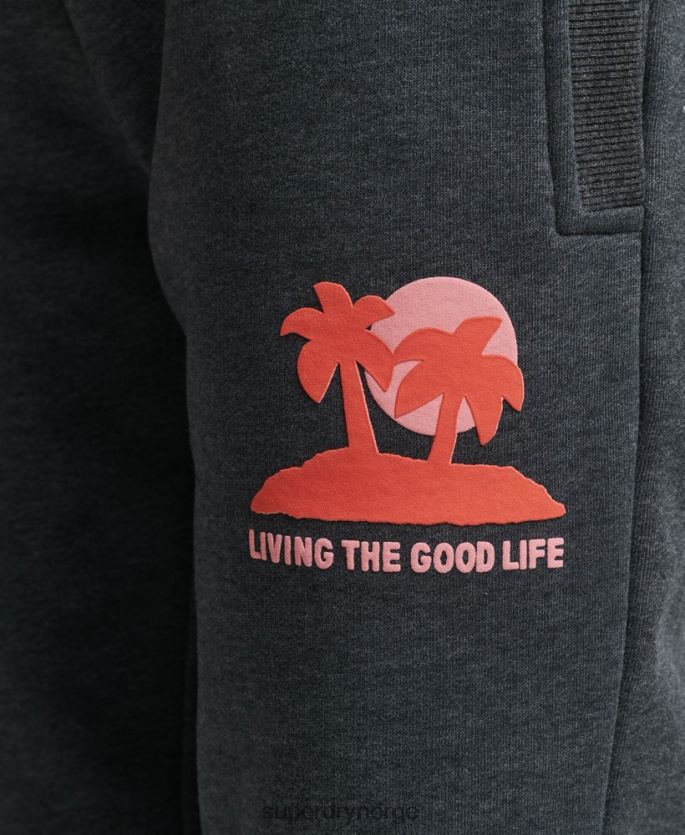 Superdry rød klær 86P46D2254 vintage cali utskårne joggere kvinner