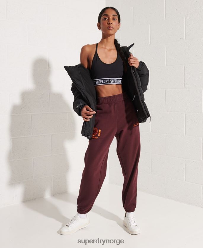Superdry rød klær 86P46D3938 college grafiske joggere kvinner