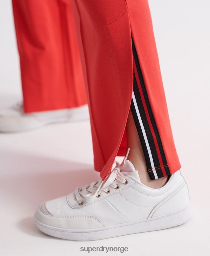 Superdry rød klær 86P46D3939 rediger joggere med brede ben kvinner