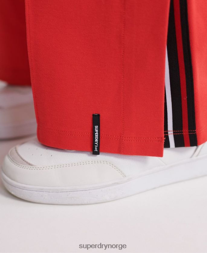 Superdry rød klær 86P46D3939 rediger joggere med brede ben kvinner