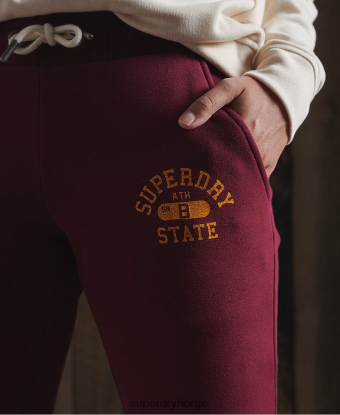Superdry rød klær 86P46D3945 friidrett klassiske joggere kvinner