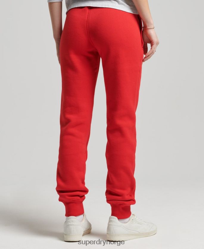 Superdry rød klær 86P46D6587 vintage kollegiale joggere kvinner