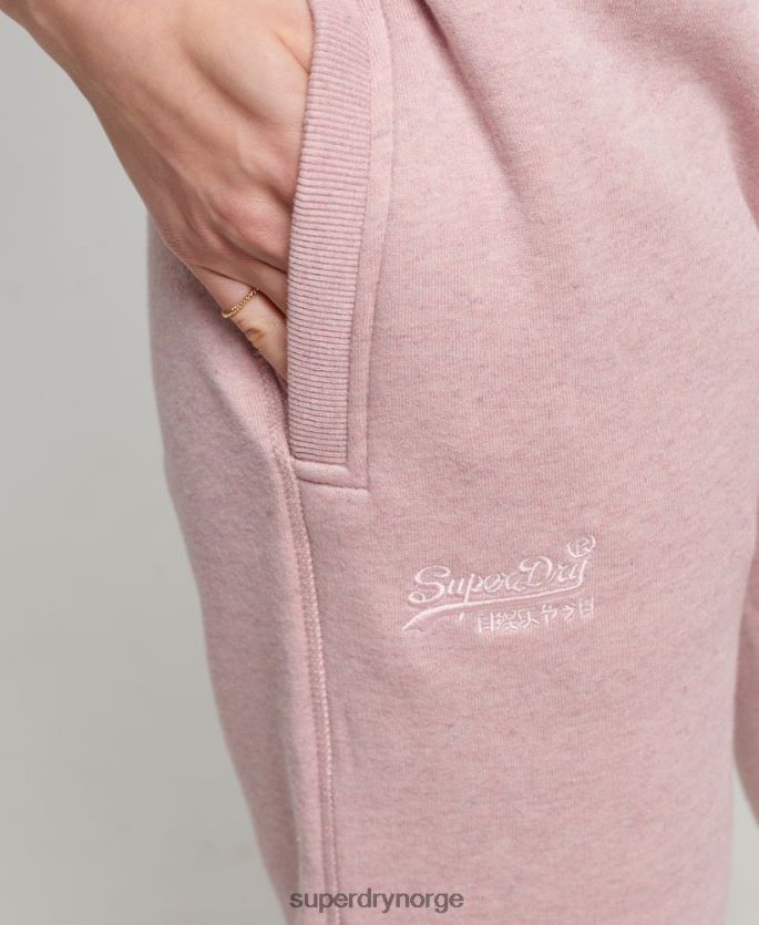 Superdry rosa klær 86P46D3911 vintage logobroderte joggebukser kvinner
