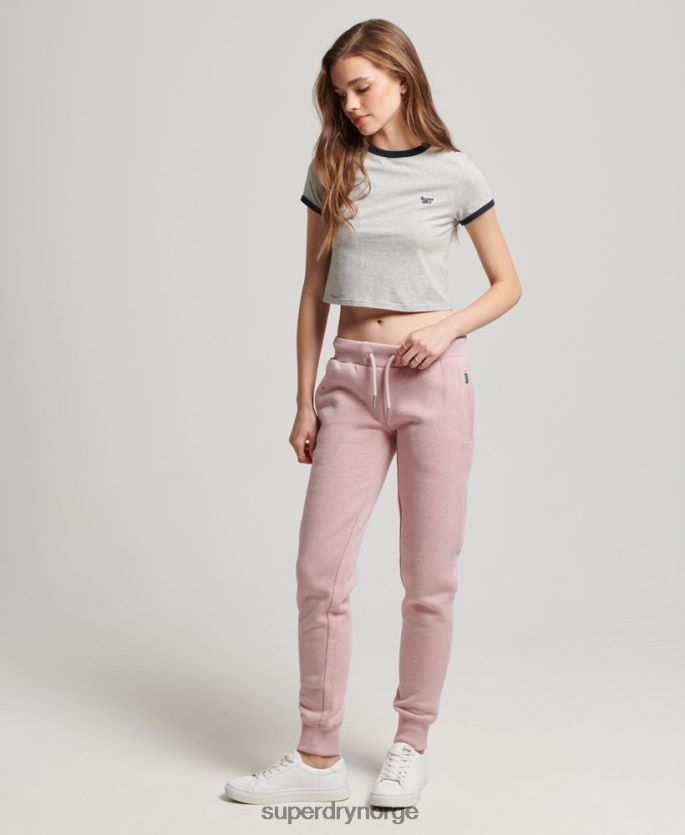 Superdry rosa klær 86P46D3911 vintage logobroderte joggebukser kvinner