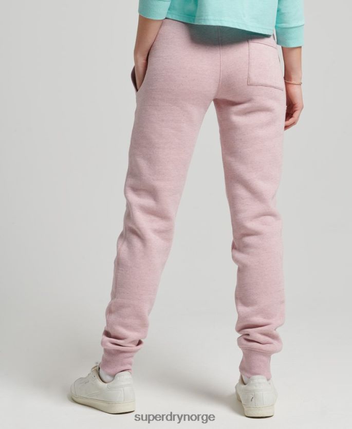 Superdry rosa klær 86P46D6577 kollegiale joggere i vintage manusstil kvinner
