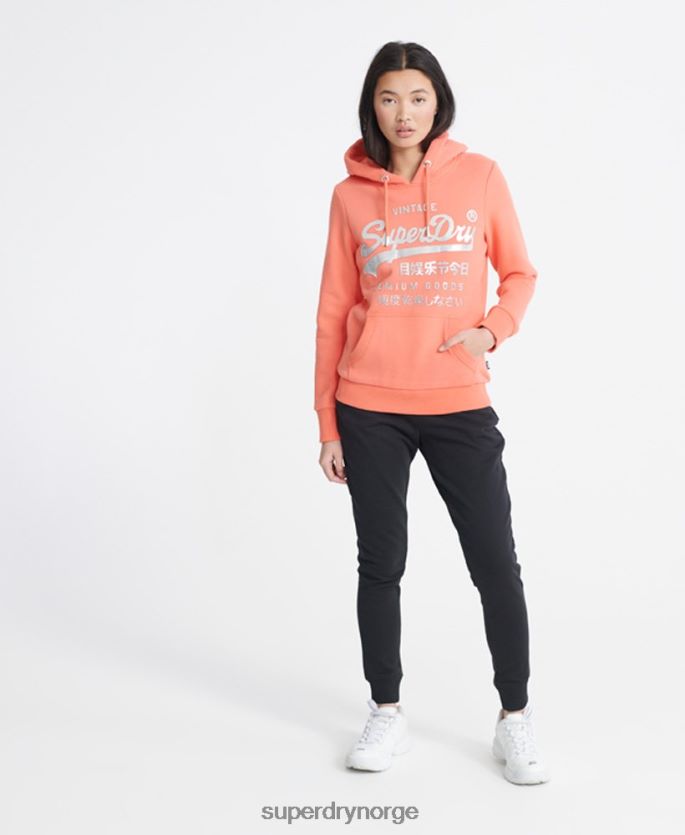 Superdry svart klær 86P46D3941 Joggers med loopback med standardetikett i økologisk bomull kvinner