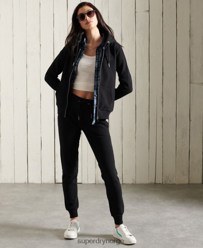 Superdry svart klær 86P46D3947 oransje etikett klassiske joggebukser kvinner