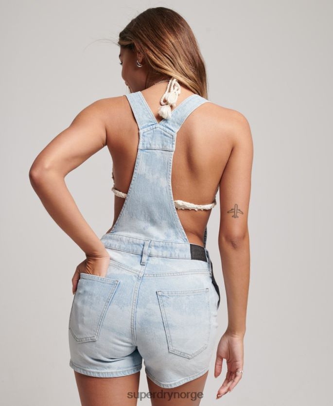 Superdry blå klær 86P46D4092 organisk bomull vintage hot korte garnbukser kvinner