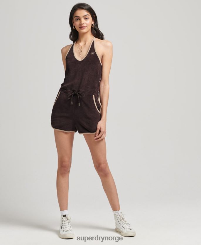 Superdry brun klær 86P46D4103 vintage grime håndkle lekedress kvinner