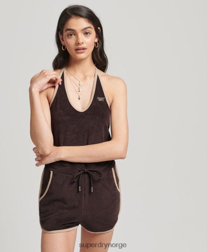 Superdry brun klær 86P46D4103 vintage grime håndkle lekedress kvinner