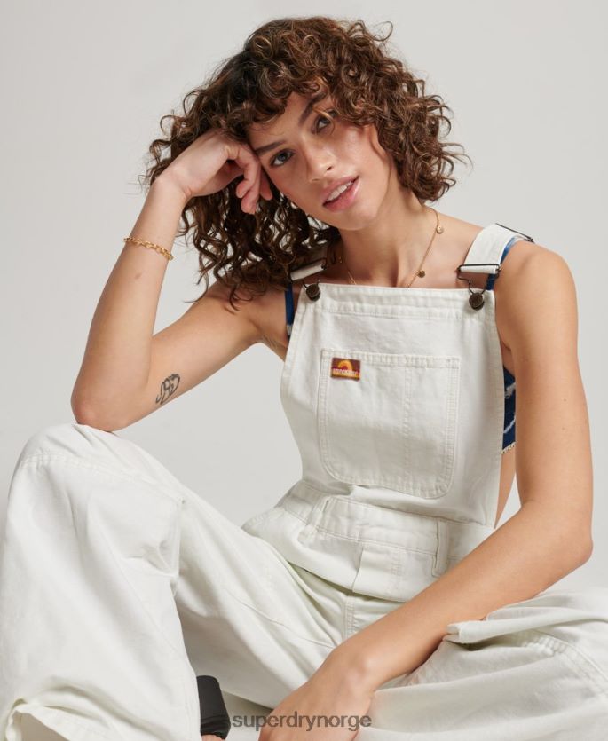 Superdry krem klær 86P46D4096 vintage tømmerbukser kvinner