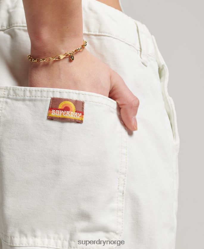 Superdry krem klær 86P46D4096 vintage tømmerbukser kvinner