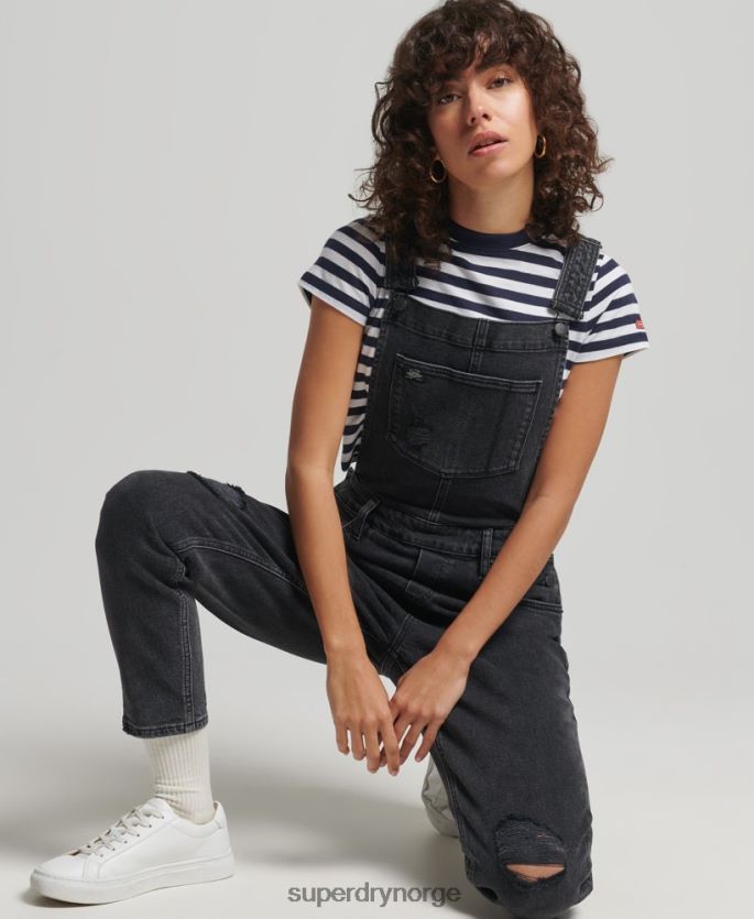 Superdry svart klær 86P46D4106 slanke buksebukser kvinner