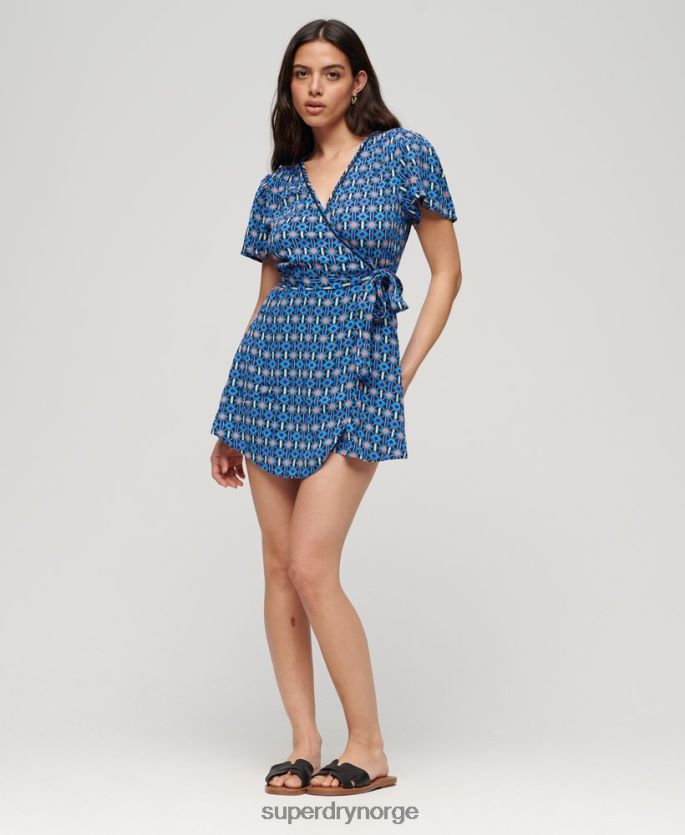 Superdry blå klær 86P46D1966 vintage minikjole kvinner
