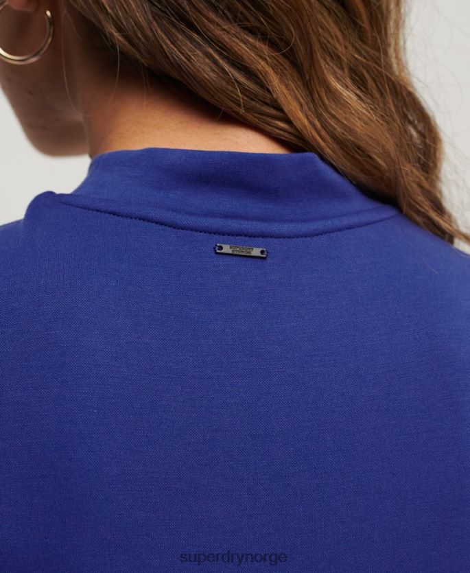 Superdry blå klær 86P46D2357 ermeløs minikjole i a-linje kvinner