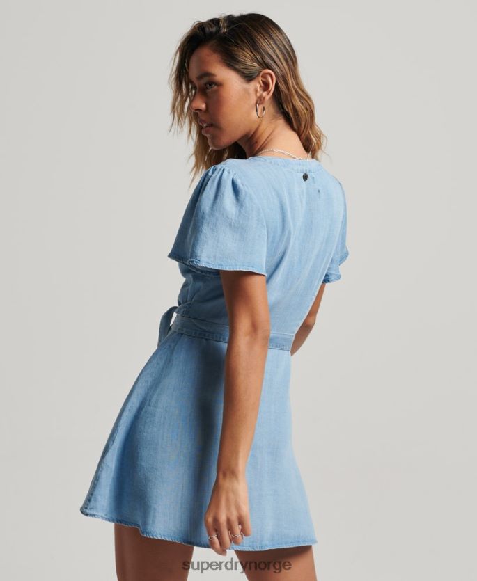 Superdry blå klær 86P46D2546 vintage minikjole kvinner