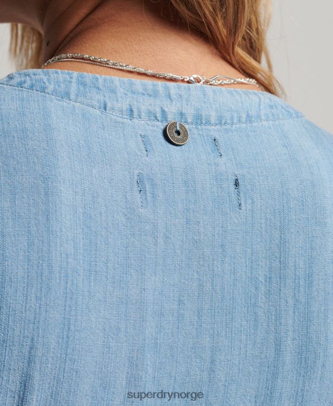Superdry blå klær 86P46D2546 vintage minikjole kvinner