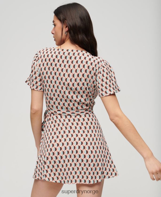 Superdry brun klær 86P46D2017 vintage minikjole kvinner
