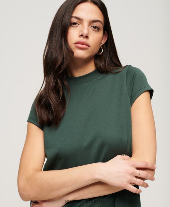 Superdry grønn klær 86P46D1974 kortermet a-line minikjole kvinner