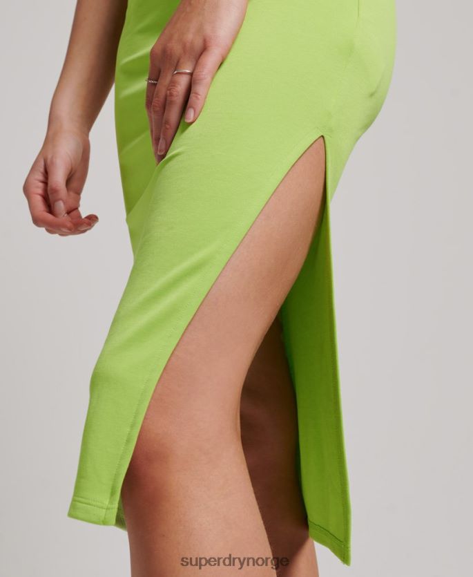 Superdry grønn klær 86P46D2381 jersey racer kjole kvinner
