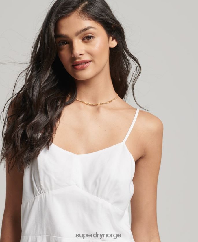 Superdry hvit klær 86P46D1967 vintage cami mini kjole kvinner