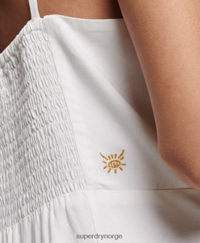 Superdry hvit klær 86P46D1967 vintage cami mini kjole kvinner